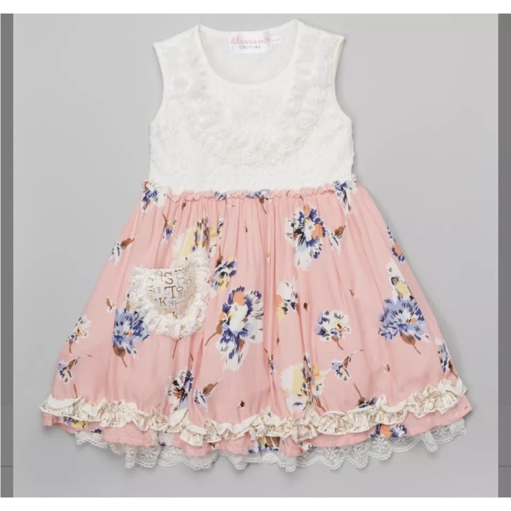 Blossom Couture “Mud Pie” Floral Pink Dress